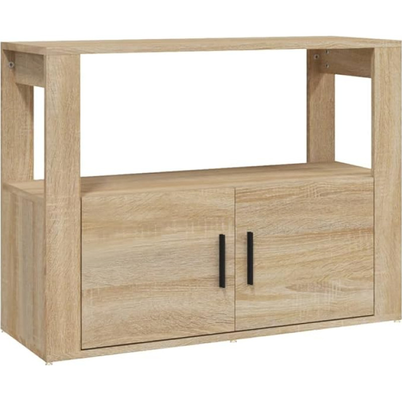 vidaXL Sideboard Cabinet Sideboard Sideboard Chest of Drawers Multi-Purpose Cabinet Standing Cabinet Living Room Cabinet Sonoma Oak 80 x 30 x 60 cm Wood Material