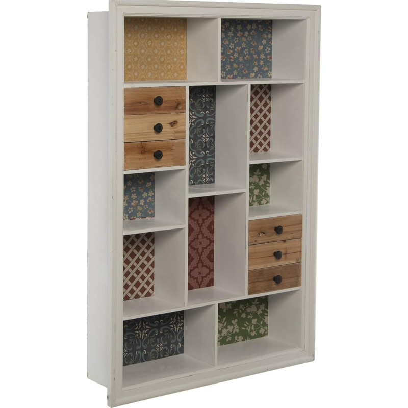 DRW 6 stalčių medinė lentyna 68 x 17,5 x 103 cm