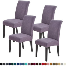 Joccun Valgomojo kambario kėdžių dangteliai, vandenį atstumiantys kėdžių apsauginiai dangteliai, 4 nuimamų virtuvės kėdžių dangtelių rinkinys, skirtas valgomajam, viešbučiui, vynuogėms