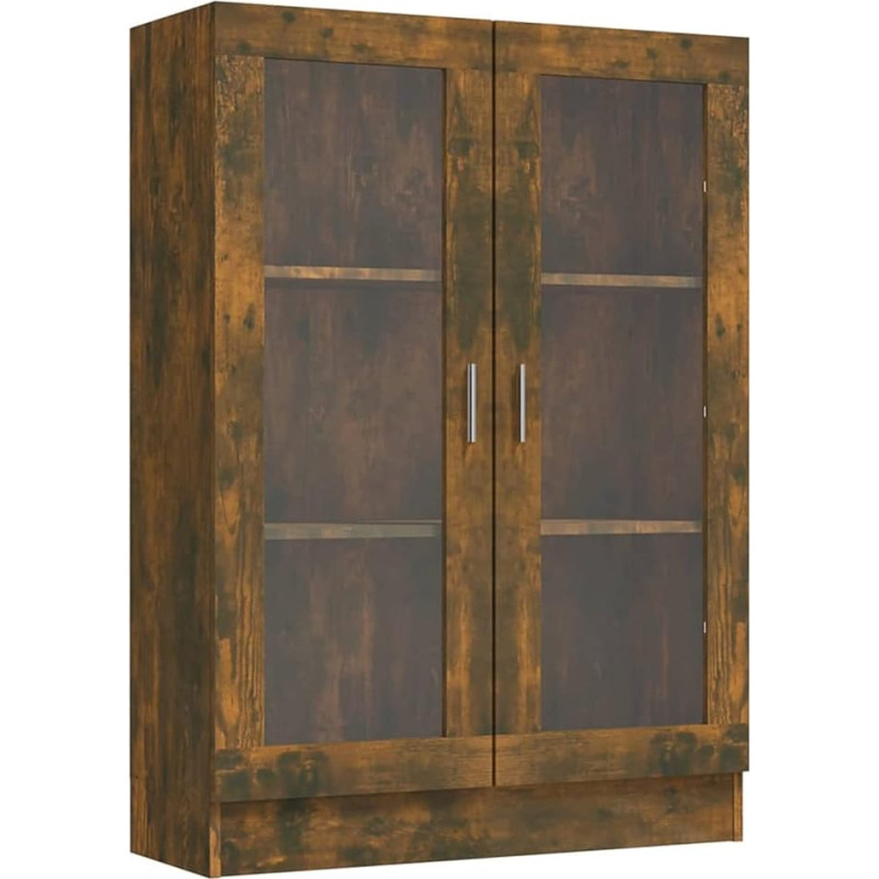 Tidyard Display Cabinet Sideboard Bookcase Sideboard Bookcase Sideboard Bookcase with 3 Compartments and 2 Glass Doors Multi-Purpose Cabinet Side Cabinet Standing Cabinet 82.5 x 30.5 x 115 cm (W x D x