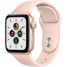 Apple Watch SE 2020 (GPS, 40MM) Aluminiumgehäuse Gold mit Rosé Sportarmband (Generalüberholt)