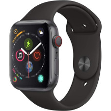 Apple Watch Series 4 44 mm (GPS + Cellular) - Aluminium Case Space Grey Black Sports Strap (Refurbished)