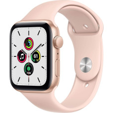 Apple Watch SE 2020 (GPS, 44MM) Aluminiumgehäuse Gold mit Rosé Sportarmband (Generalüberholt)