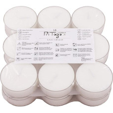 Pritogo, tea lights, maxi XXL plastic case, diameter 5.8 cm x 2.2 cm, soot-free, unscented, catering quality, pack of 18 pieces