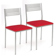 ASTIMESA Scsiro Kitchen Chair, Metal Frame, Red, Altura de Asiento, 45 cm