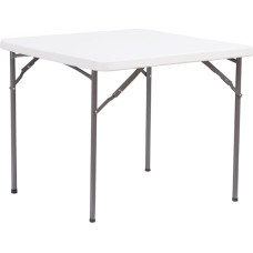 VERDELOOK Kvadratinis HDPE plastikinis sulankstomas stalas, 86 x 86 cm, aukštis 74 cm