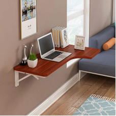 Klappbarer Wandklapptisch Wandklapptisch Klappbarer Wandtisch, Holz (Rotbraun)