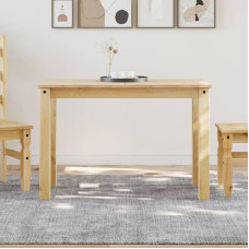 Valgomojo stalai rudi 117 x 60 x 75 cm pušies masyvo su medaus vaško apdaila Elegantiškas žavesio valgomojo stalas Praktiškas stalviršis Virtuvės stalas Maisto produktų ir gėrimų išdėstymas