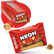NEOH lazdyno riešutų traškios bandelės, 1 g cukraus, 95 kcal, 21 g, tinka keto dietai, mažai angliavandenių, daug skaidulų, alternatyva tradiciniams saldumynams, 12 x 21 g