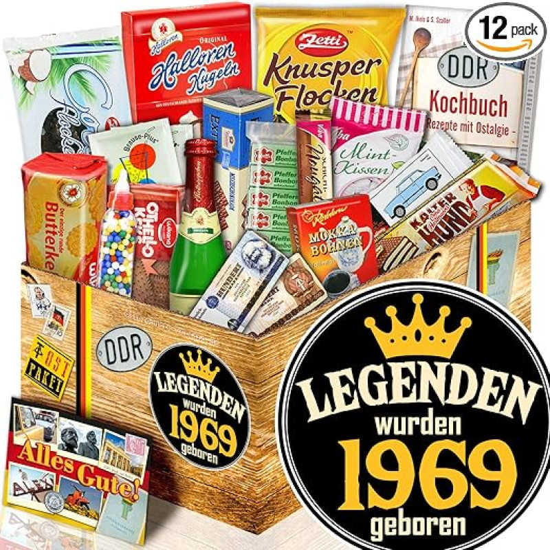 1969 m. legendos ++ saldainių rinkinys DDR ++ gimtadienio dovanų dėžutė