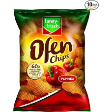 funny-frisch Oven Chips Paprika, Pack of 10 (10 x 125 g)