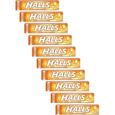 Halls | Refreshing Sweets without Sugar | Halls Honey Lemon Sweets Honey Lemon Flavour - 10 Sticks (320 g)