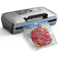 Professional Vacuum Sealer 95kPa 12-in-1 Vacuum Sealer for Food, Support Non-Stop Vacuum Sealer Process, Double Weld, One-Handed Operation, with 1 Roll of Bags & 10 Bags