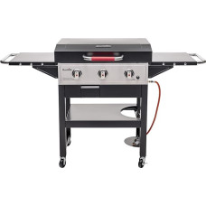 Char-Broil Plancha Griddle 3400 Gas Grill, Grill Plate Gas Grill, Drain & Grease Tray, Electronic Ignition, Lid - Ideal for Outdoors, Garden, Patio