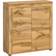 xonox.home Svetainė Jam Highboard Aukšta komoda Svetainės spintelė Aukšta spintelė Bokštelis, Wotan ąžuolas Apie 80 x 88 x 35 cm