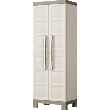 Keter Excellence Kunststoffschrank/Besenschrank, Utility,BxTxH:65x45x182cm, beige/taupe, inklusiv 3 verstellbaren Einlegeböden