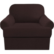 GAMUKAI 3 sofų dangtelių rinkinys T pagalvėlių sofos apsauginiai dangteliai Minkšti baldų dangteliai su 2 viengubais T formos pagalvėlių sėdynių dangteliais (ruda, kėdė)