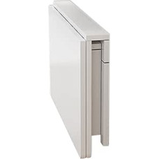 Klappbarer Wandtisch, weißes Holz | Kleiner, platzsparender, zusammenklappbarer schwebender Schreibtisch, Klapptisch zur Wandmontage, für Küche, Esszimmer, Computertisch, modernes Design (G