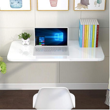 JKGHK Wall Mounted Floating Folding Desk, Computer Trestle/Kitchen Dining Table, Home Office/Laundry/Home Bar/Kitchen & Dining Room (Multiple Sizes)