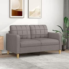 2 vietų sofa Svetainės sofa Sėdimoji zona Svetainės sofa Sofa Sofa Sėdimoji zona Taupe 140 cm audinys