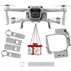 Dronų pristatymo įrenginys Oro nuleidimas Metant Greito atleidimo Drop Device sistemos komplektai su drono nusileidimo pavara žvejybai Reklamos vestuvėms ir kt. tinka DJI Mavic Air 2 dronų priedams