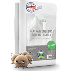 Welldora Premium mite cover mattresses 120 x 200 x 20 cm, specialist tested allergy sufferers mattress protector, anti-mite encasing with zip, allergy sufferers bed linen