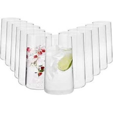 Krosno water glasses, long drink glasses, 540 ml, avant garde collection, perfect for home, restaurants and parties, dishwasher and microwave safe.