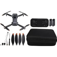 Daugiafunkcinis sulankstomas dronas su 8K dvigubos kameros LED žibintais, 6 kanalų giroskopo valdymu, kliūčių vengimu, bešepetėliniu varikliu, skirtas suaugusiesiems, vaikams, pradedantiesiems