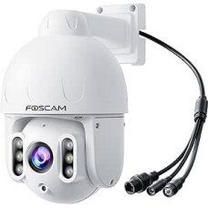 FOSCAM 4K/8MP POE lauko apsaugos kamera, namų apsaugos stebėjimo kamera su automatinio sekimo funkcija, 4x optiniu priartinimu, žmogaus ir transporto priemonės aptikimo funkcija, 15 pėdų spalvoto naktinio matymo funkcija, 2
