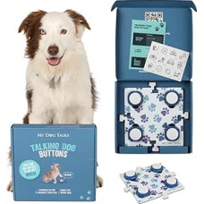 Šunų ir kačių bendravimo mokymo mygtukai | MyDogTalks (4 mygtukai + kilimėlis)