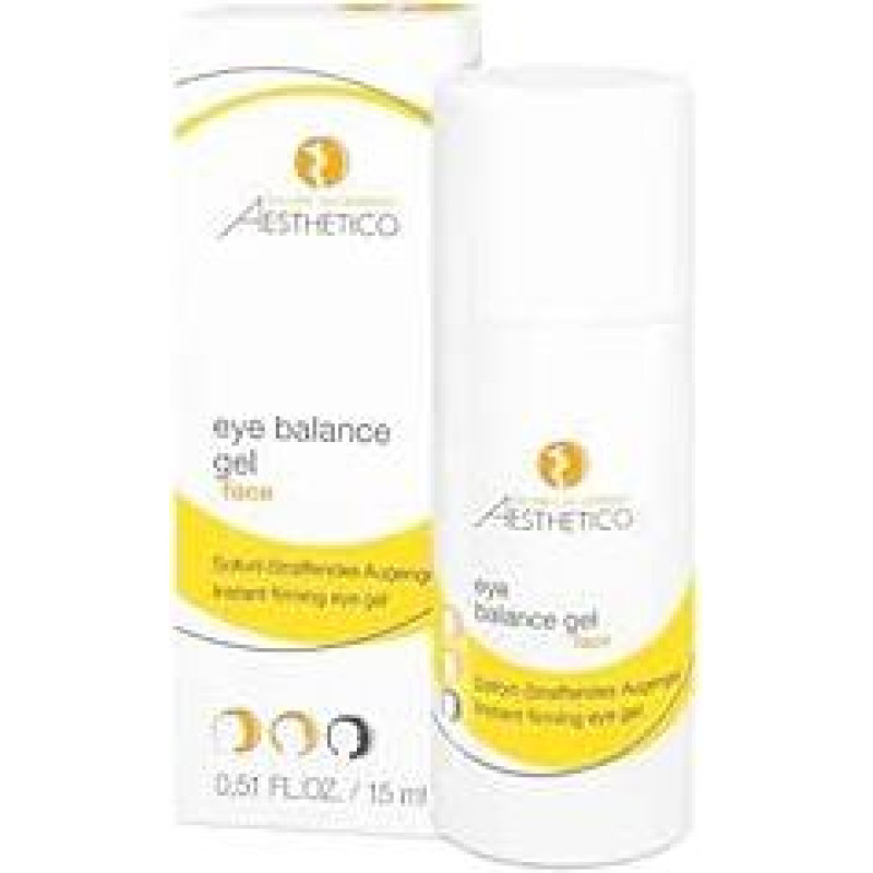 AESTHETICO akių balanso gelis, 15 ml, akimirksniu stangrinanti akių priežiūros priemonė su intensyviu senėjimą stabdančiu poveikiu, mažina raukšles, vėsina, drėkina ir mažina patinusias akis.