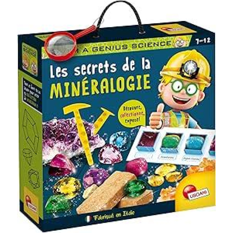 Lisciani -I'm A Genius The Secret of Mineralogy, Creates Your Collection of Minerals, nuo 7 metų