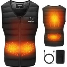 HEWINZE šildoma liemenė Vyriška šilta liemenė su baterija 7,4 V, šildanti liemenė medžioklei