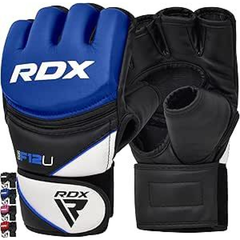 RDX Maya odinės pirštinės MMA UFC kovos menų sparingo mokymas Grappling L mėlyna