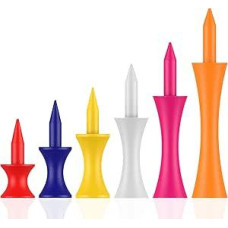 Uniclife 70 Stück Plastik Golftees gemischte Größen Step-Up Golf Tees Plastik Burg Tees Golf Zubehör in 6 verschiedenen Farben unzerbrechliche kleine Golf Tees (30 mm 36 mm 41 mm 51 mm 58 mm 70 mm)