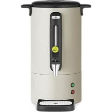 HENDI UNIQ kavos perkolatorius, skirtas kavai virti, belašininis čiaupas, vandens lygio indikatorius, kavos virimo aparatas, kavos aparatas, 7 l, 230 V/1050 W, 307 x 330 x (H) 450 mm, nerūdijantis plienas, polipropilenas, balta vilna