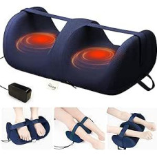 TISSCARE Shiatsu pėdų masažuoklis su šiluma, nuotolinio valdymo pultu ir apsauginiu diržu - elektrinis pėdų masažuoklis nuo plantarinio fascito ir kraujotakos, lengvas ir nešiojamas, dovana tėvams