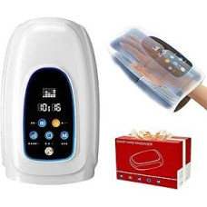 Elektrinis rankų masažuoklis, belaidis rankinis masažuoklis su 3 oro suspaudimo režimais ir 5 intensyvumo lygiais, rankų masažuoklis su termoterapija artritui ir riešo tuneliams, puiki dovana