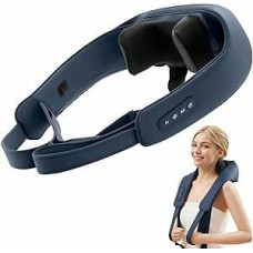 Shiatsu masažuoklis kaklo masažuoklis pečių masažuoklis su šilumos funkcija Masažuoklis kaklui, nugarai, pečiams, kojoms, pėdoms (mėlynas)