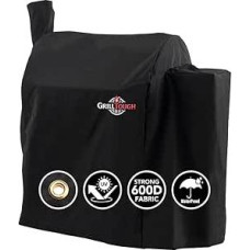 GrillTough Robust BBQ Grill Cover for Outdoor Grill - Waterproof, Weatherproof, UV & Fade Resistant with Adjustable Straps - Gas Grill Cover for Weber, Charbroil (104 L x 55 W x 124 H cm)