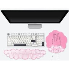 Sumgsn Cloud Gel-Handgelenkauflage für Tastatur, ergonomische, klare, kühlende Handgelenkauflage mit rutschfester Unterseite für Computer/Laptop/Gaming/Zuhause/Büro/Tippen, Schmerzlinderung