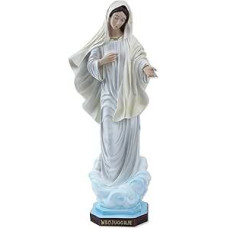 Proposte Religiose Madonna of Medjugorje Rankomis tapyta derva Aukštis 30 cm