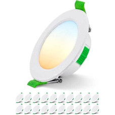 BOJIM LED įleidžiamas prožektorius 230 V, 68 mm - 80 mm skylės dydis LED taškinis 5 W 400 LM 24 mm itin plokšti lubų prožektoriai IP44 Šilta balta neutrali balta šalta balta įleidžiami šviestuvai vonios kambariui virtuvei gyvenamajam kambariui