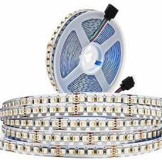 24 V LED šviesos juostelės šviesa, 4 in 1, RGBWW RGB + šilta balta 3000 K 5 m mišrių spalvų juostelės šviesos SMD 5050 IP20 600 LED šviesos diodų juostelės, skirtos miegamojo, virtuvės apdailai