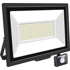 SKYWORLD LED prožektorius su judesio jutikliu lauke 1 vnt. 150 W šaltai baltos spalvos itin ryškus LED prožektorius su jutikliu IP66 Vandeniui atsparus prožektoriaus sieninis žibintas sodo terasos sienai garažo priekiniam kiemui