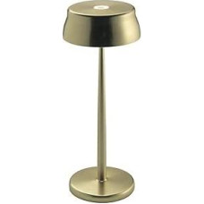 Zafferano, Sister Light Lampe, Wiederaufladbare und Kabellose Tischlampe mit Touch Control, Geeignet für den Innen- und Außenbereich, Dimmer, 2700-4000 K, Höhe 32,8 cm, Farbe Gold Eloxiert