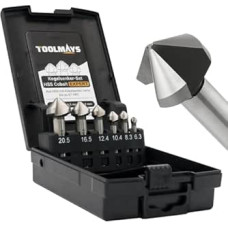 Gręžtuvų rinkinys HSS kobaltas 6 dalių 90° Gręžtuvų rinkinys 3 paviršių velenų skersmuo 6,3-20,5 mm metalui, nerūdijančiam plienui, plastikui ir medienai