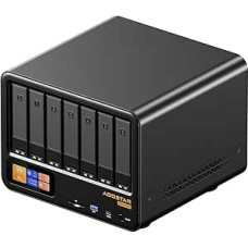 AOOSTAR WTR MAX 11 Bay Desktop NAS Mini PC, NAS serveris Ryzen 7 PRO 8845HS Nėra RAM Nėra SSD, 6*2.5