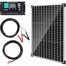 50 W Solar Panel 12 V Kit: DERUXI 50 W 12 V Caravan Solar Panel Kit: Monocrystalline Solar Panel 50 W with 10 A Solar Charge Controller + 4 Pieces 5 ft Extension Cable, PV Module Solar Panels for
