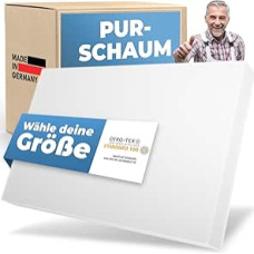 saarschaum - PUR putų plokštė - Pasirinkite tankį ir storį - RG 5080 202 x 122 x 2 cm - Putos parduodamos metrais - Pagalvėlės, pagalvėlės ir pagalvėlės